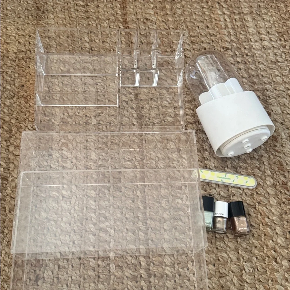 Clear Acrylic Organizer brushes holder + more bundle
